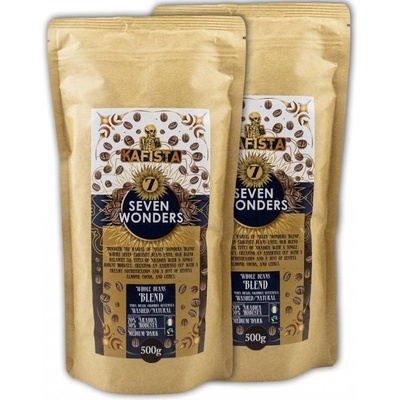Kafista Seven Wonders Espresso Zmes 70% Arabica 30% Robusta Fairtrade 2 x 0,5 kg
