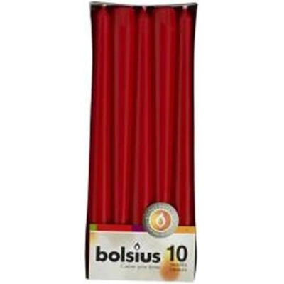 Bolsius Konická Červená 24 x 245 mm 10 ks