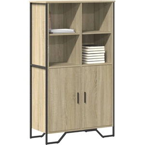 vidaXL Висок шкаф, сонома дъб, 79, 5x35, 5x137, 5 см, инженерно дърво (3295308)