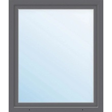 ARON Plastové okno jednokrídlové Basic biele/antracitové 1200 x 1400 mm DIN ľavé