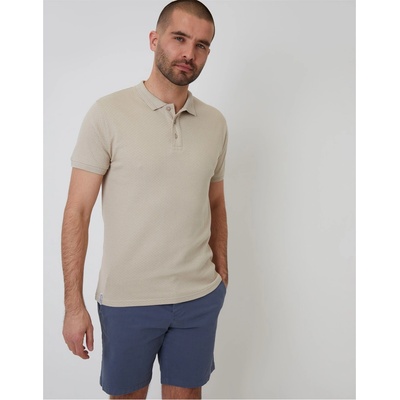 Threadbare Блуза с яка Threadbare Men's Rocco Short-Sleeve Polo Shirt - Stone