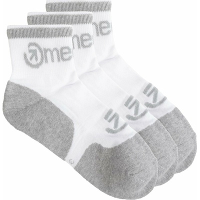 Meatfly ponožky Logo Middle Socks Triple pack B White Bílá