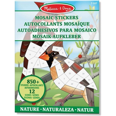 Melissa & Doug mozaiková nálepková kniha príroda