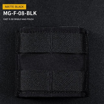 Wosport Fast type Single molle na 5.56 zásobníky M4/M16, krátká černá
