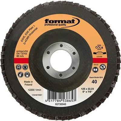 Format Brúsne lamelové taniere 125 mm K60 82730060