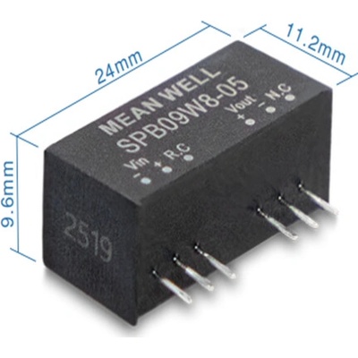 Mean Well SPB09W8-05 Měnič DC/DC modulový 9W 5V