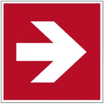 Bezpečnostní požární značení, indikátor směru – hliníkový kompozit, 100×100 mm