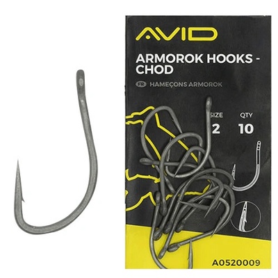 AVID CARP Шаранджийски куки avid armorok hooks chod - 10 бр в опаковка (a052001x)