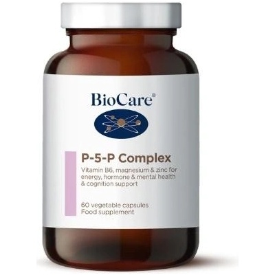 BioCare P-5-P Vitamín B6 + Vitamín B2 riboflavín horčík a zinok 60 kapsúl