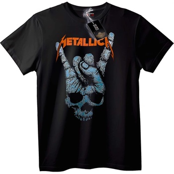 NOONEBRAND Тениска Metallica Skull Rock ръка - L, White