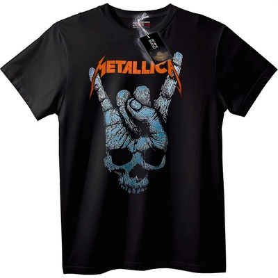 NOONEBRAND Тениска Metallica Skull Rock ръка - L, White