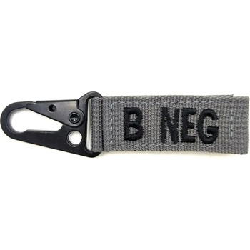 Image 1 of WARAGOD карабинер с нашивка кръвна група b- отрицателна, сив (ac-wkc-bngr)