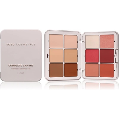 SOSU Cosmetics Complete Canvas Complexion Palette мултифункционална палитра за лице цвят Light 26.4 гр