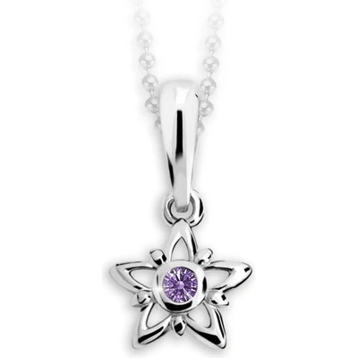 Danfil hvězdičky C1996 z bílého zlata s kamínkem Amethyst