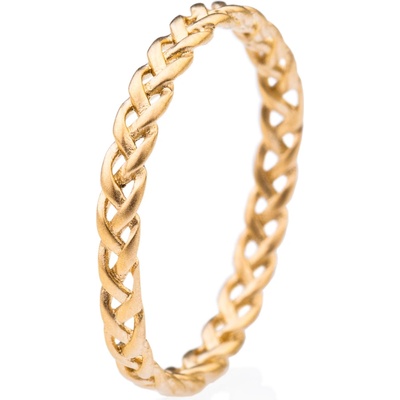 Franco Bene Zapletený prsten úzký pozlacený 326