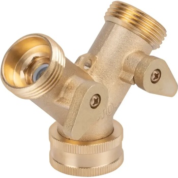 PALISAD Разклонител 2-канален, регулируем, външна и вътрешна резба 3/4" , месингов// Palisad