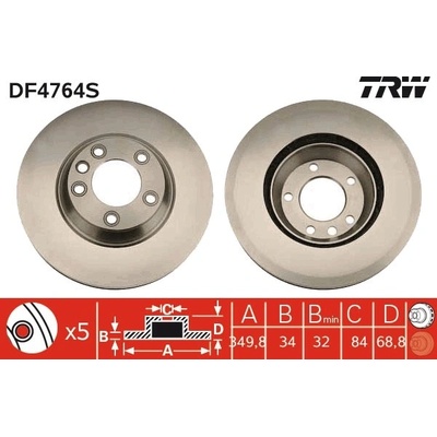 TRW Brzdový kotúč DF4764S