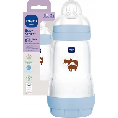 Mam kojenecká láhev anti colic Perfect Start Grounding in nature modrá 260 ml
