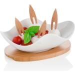 Brandani Бяла порцеланова/бамбукова купичка за сервиране Appetizers - Brandani (55443)