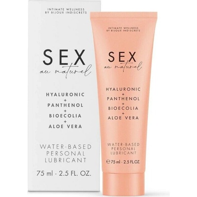 Bijoux Indiscrets Sex Au Naturel Hyaluronic Panthenol Bioecolia Aloe Vera Water-Based Personal Lubricant 75 ml