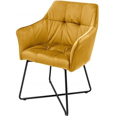 Ainnde Loft X tmavě žlutá samet 2 ks