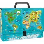 DERFORM Briefcase with crayfish World Map Animals