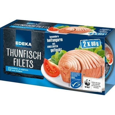 EDEKA tuňákové filety ve vlastní šťávě 160 g
