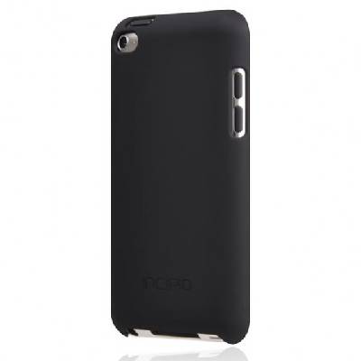 Тънък поликарбонатов кейс и две покрития за дисплея за iPod Touch 4 - Incipio Feather Case (черен)
