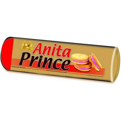 Anita Prince vanilkové keksíky s jahodovým krémom 125 g