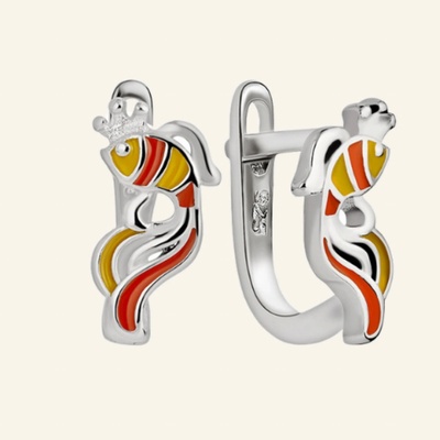 SilveAmo stříbrné Barevná rybička CK2903