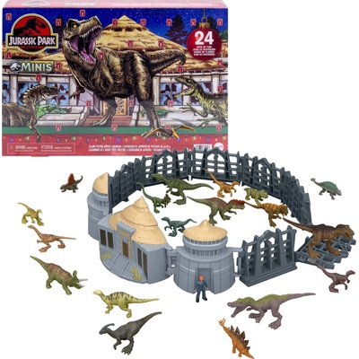Mattel Jurassic World minis adventní kalendář ostrov dinosaurů (24 dílků)