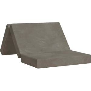 vidaXL Сгъваем диван легло 80 x 67 x 45 см Светлосиво (900179)