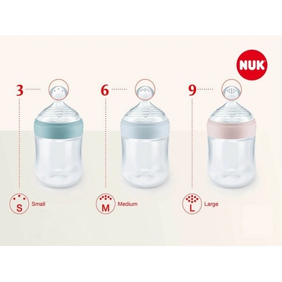 Nuk Nature Sense silikón růžová 150 ml
