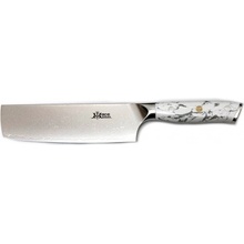 MaceMaker WHITE STONE NAKIRI SanMai Damaškový Kuchyňský nůž 17 cm