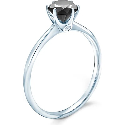 SAVICKI Годежен пръстен The Journey: бяло злато, черен диамант