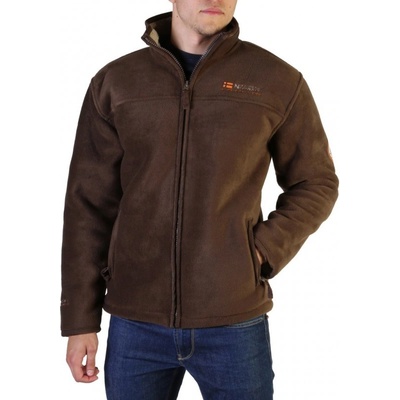GEOGRAPHICAL Norway mikina fleece USINE MEN s kožíškem hnědá