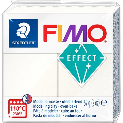 FIMO Полимерна глина Staedtler Fimo Effect, 57g, мет. бял 08 (21896-А-МЕТ.БЯЛ)