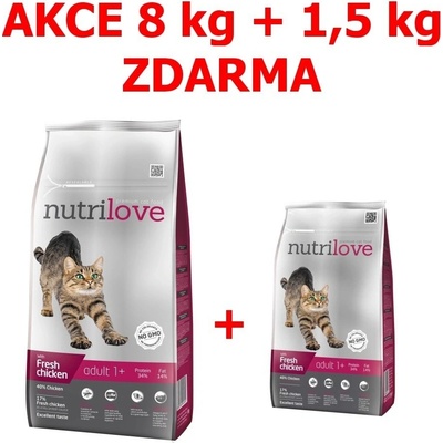 Nutrilove kočka ADULT fresh kuřecí 8 kg
