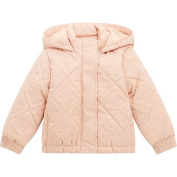 GUESS Преходно яке за мини момиче в прасковен цвят с релефни детайли Guess