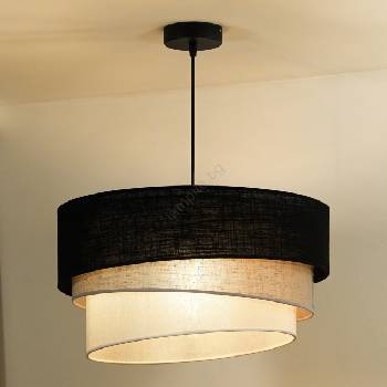 Image 1 of Duolla - Пендел TRIO 1xE27/15W/230V Ø 45 см черен/сив/бял (DU604024)