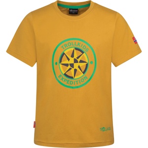 TROLLKIDS Детска тениска Trollkids Kid's Windrose T T-shirt - Mustard - размер 152 (EU) (704-1810-1317)