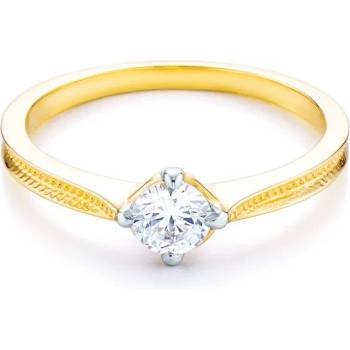 Image 1 of SAVICKI Годежен пръстен savicki: двуцветно злато, кубичен цирконий