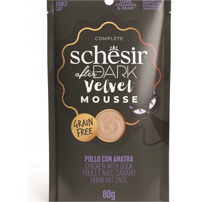 Schesir Cat After Dark Velvet Mousse kura a kačica 80 g