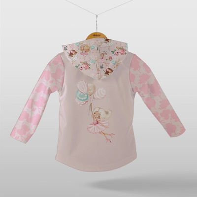 Takoy Panel se střihem na softshell bundu tanečnice růžové 122-NS-26204
