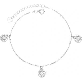 DELIS Сребърна гривна, jw669, елегантен модел, с родиево покритие (jw669)