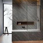 Radaway Modo F SL PNJ II GunMetal параван за вана, матово-прозрачен, 80x150 см, 8 мм стъкло, десен (10406080-92-01R)