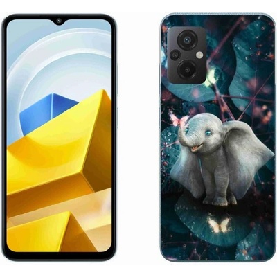 Pouzdro mmCase Gelové Xiaomi Poco M5 4G - roztomilý slon