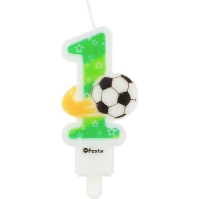 Godan svíčka na dort číslice 1 fotbal 7,8cm – Sleviste.cz