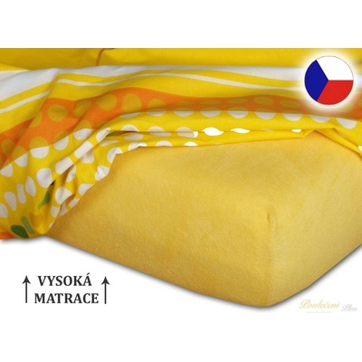 Dadka prostěradlo froté tmavě žluté 180x200x25