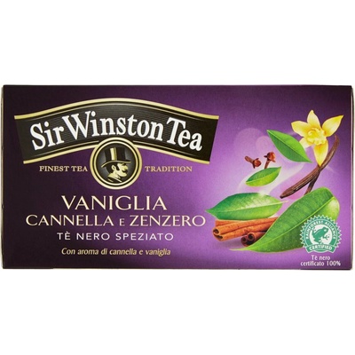 Sir winston čierny čaj s vanilkou škoricou a zázvorom 20 ks